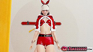 Elf Tomoki In Merry Xmas 3d Hentai With Pantyhose - Teasing Thighjob On Big Cock, Piledriver Pov Fuck, And Lifting Missionary With Car Toon