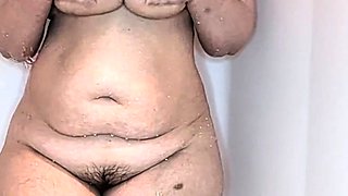 Hot brunette big boobs toying pink pussy