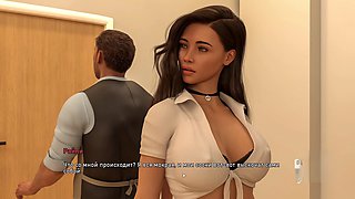 Steamy animated adventure with pierced MILF and hot secretary in the shower