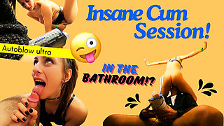 Mutual EJACULANT SESSION in the bathroom with Autoblow Ultra