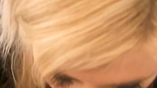 Blonde Bimbo Student Blowbang: Shopping Turns Into Group Suck Fest