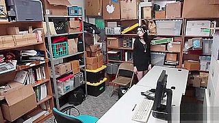 Skinny teen 18+ banged by a bad LP officer in his office