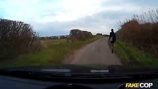 Trampy us milf in black fishnets pounded by a uk policeman - faux cop