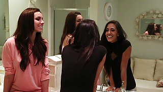 Tiffany Tyler and Lyla Storm are dark haired sapphics