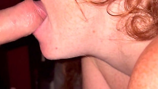 Sexy redhead takes it from behind