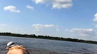 Big-Ass Blonde's Naked Walk on a Paddleboard