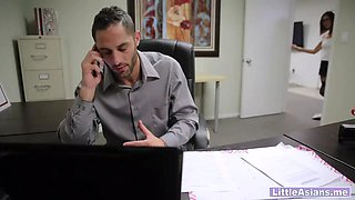 Young asian real estate agent is insane at job casting