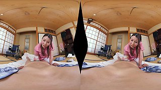 Attractive asian temptress VR exciting adult scene