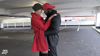 Blonde Bitch Fucked by Old BBC at the Parking Lot