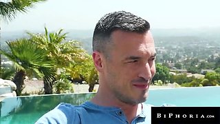 Redhead MILF Takes Hubby's Cock & Neighbor's Massive Dick - Anal Blowjob MMF Threesome