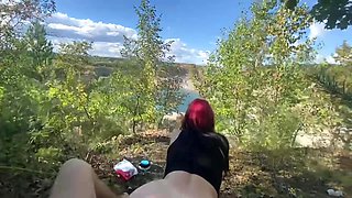 Redhead Latina: Lockdown Anal Ride in the Wild POV