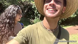 Step Brother Deep Throat Blowjob & Cum Swallow - Amateur Brunette 18 Year Old With Big Ass