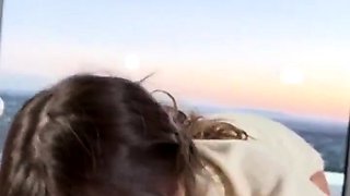 Nerdy stepsis showing off blowjob and footjob abilities