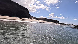 Naked MILF Swimming with Anal Plug Underwater