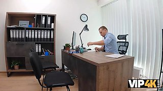 Interview with loan manager who spanks & punishes Una Fairy for being a bad girl