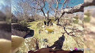 Submissive servant babe receives a sex lesson from her lord. Horny outdoor medieval sex!