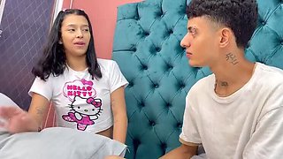 Step Sister Anal Fail: Rough Hardcore Fucking and Cum on Tits - Amateur Colombian Venezuelan 18yo