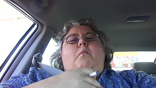 Nurse Vicki SSBBW Smoking in the Car