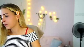 Blonde teen Sierras first erotic masturbation video