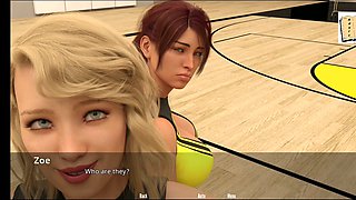 Busty babe in an uncensored visual novel game with a big ass and erotic stories