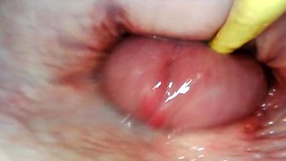 EXTRAORDINAIRE. CAMERA INWARDS HER VULVA WHILE I CRAM HER WITH JIZZ