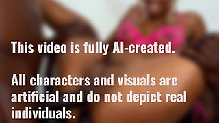 Cute Latina Teen Gets Double Peneration From Two Big Black Cocks ( Ai Generated )