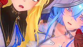 Wuthering Waves - Phoebe and Shorekeeper Hardcore Sex - 3D Hentai Animation