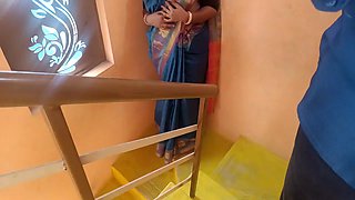 Cheating Housewife Romance In Stairs