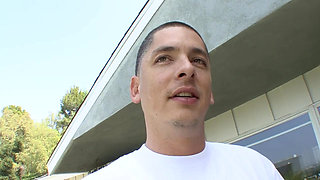 Young brunette slammed legs in the air