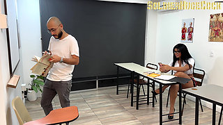 Horny Student Seduces Teacher by Showing Him Her Porn Videos
