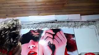 Amateur blonde fucking in stockings on video