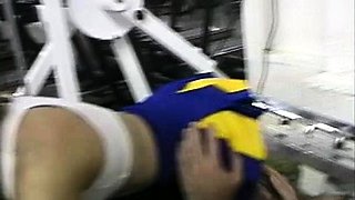 Hardcore anal sex threesome at office