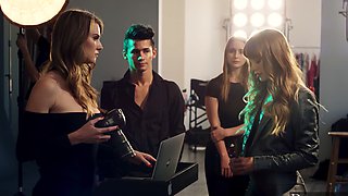 Babes bounce on huge cocks in a wild orgy