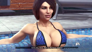 Asian step sister rubbing her pussy