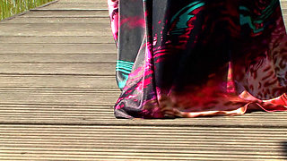 Blonde Babe From France Plays with Her Pussy in Outdoor Session