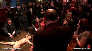 Bound fisted and fucked in public