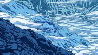 Thrilling animated showdown with fierce passion in a public arena