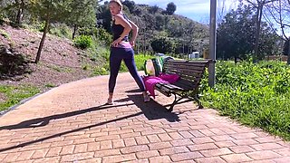 Ivy Roses - Oily Public Park Bench Fitness & Cum