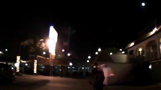 Stockinged slut dominates loser