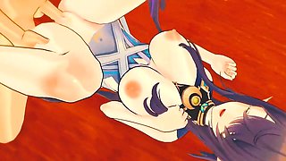 Hard-core, hentai, genshin impact futa