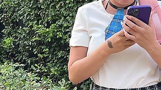 I Run Away From School and Go to My Boyfriend's House to Have Hard Sex and End up Cumming in My Innocent Face!