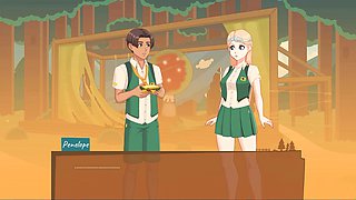 Hentai scene with loveskysan69real getting hot in the woods