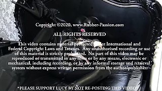 two women fetish latex asslicking and anal mff