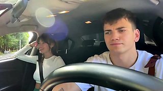 Olivia Ryder Blonde Blowjob Brunette Car Handjob