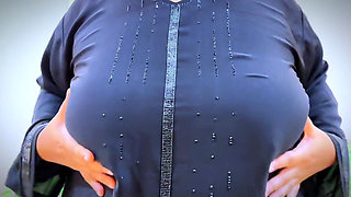 Arab Hot Stepmom Gets Horny After Coming From Road in Hotel Bed & I See Her Big Ass & Start Handjob