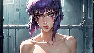 Cyberpunk Cyborg Girl Having Fun