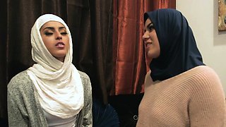 Muslim teen bride and her arab BFFs fuck a BBC stripper