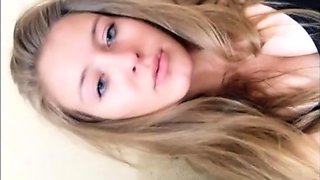amazing hot blonde masturbating on skype show