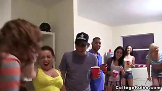 Watch as teen girls get wild at a wild party with tight stripping, group sex, and busty college babes