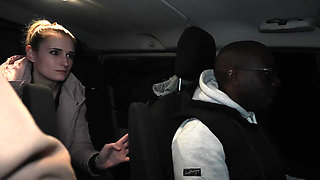 At Night on the Bus in the Parking